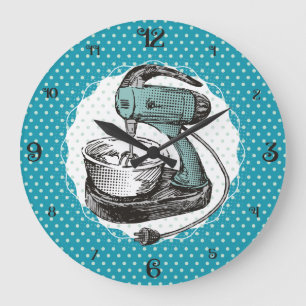 Aangepaste kleurenretro standaard mixer girale keu grote klok