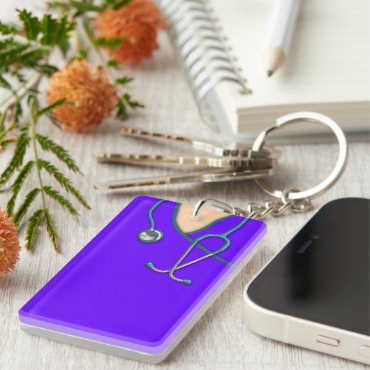 Aangepaste kleurenscrobs sleutelhanger (Voorkant Rechts)