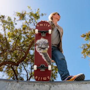 Aangepaste kleurenskateboard - Happy Ostrich - gli Skateboard