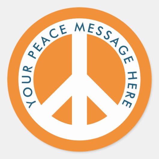 Aangepaste kleurenvredensymbool op maat gesneden s ronde sticker (Voorkant)