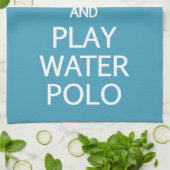 Aangepaste kleurhanddoek voor kalm- en waterpologe theedoek (Gevouwen)