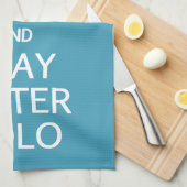 Aangepaste kleurhanddoek voor kalm- en waterpologe theedoek (Quarter Fold)