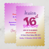 Aangepaste kleurige verjaardagskaart kaart (Voorkant / Achterkant)