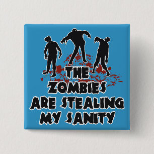 Aangepaste kleurknoppen voor Zombies Vierkante Button 5,1 Cm