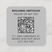 Aangepaste kleurnaam Titel Voeg hier uw Logo toe B Vierkante Visitekaartje (Achterkant)