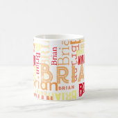 Aangepaste kleurnamen die overal worden herhaald koffiemok (Center)