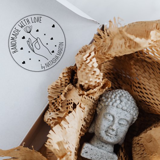 Aangepaste kleuromslag met liefde, 	rubberstempel