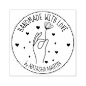 Aangepaste kleuromslag met liefde, 	rubberstempel (Afrduk)