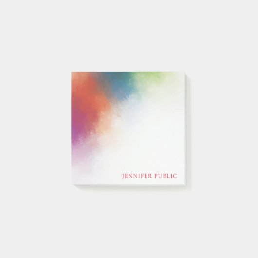 Aangepaste kleurrijke Abstracte elegante Sjabloon  Post-it® Notes (Voorkant)