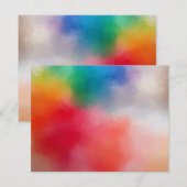 Aangepaste kleurrijke Abstracte lege, elegante Sja Notitiekaartje (Voorkant / Achterkant)