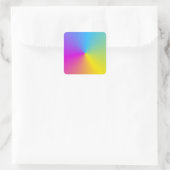 Aangepaste Kleurrijke Abstracte Lege Sjabloon Roze Vierkante Sticker (Tas)