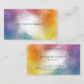 Aangepaste kleurrijke Abstracte moderne, elegante Visitekaartje (Voorkant / Achterkant)