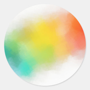 Aangepaste Kleurrijke Abstracte Trendy Lege Sjablo Ronde Sticker