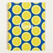 Aangepaste Kleurrijke Citroen Fruit Print Planner (Voorkant)