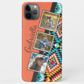 Aangepaste Kleurrijke Classy Southwestern Mozaïek  iPhone Hoesje (Achterkant)