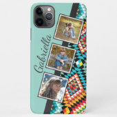 Aangepaste Kleurrijke Classy Southwestern Mozaïek iPhone Hoesje (Achterkant)