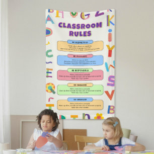 Aangepaste kleurrijke klassikale regels van de ler spandoek