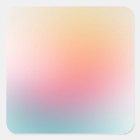 Aangepaste Kleurrijke Lege Sjabloon Rood Roze Blau Vierkante Sticker (Voorkant)