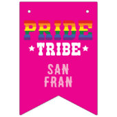 Aangepaste Kleurrijke LGBTQ + Rainbow Pride Tribe Vlaggetjes (Derde vlag)