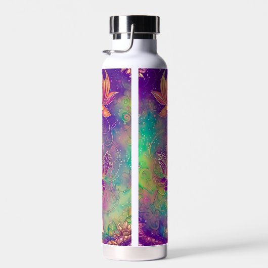 Aangepaste kleurrijke Lotus Flowers Waterfles (Rechts)