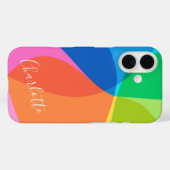 Aangepaste kleurrijke moderne geometrische vormen Case-Mate iPhone case (Achterkant (horizontaal))