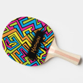Aangepaste kleurrijke Neon Graffiti Tafeltennis Tafeltennisbatje (Zijkant)