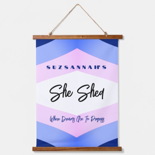 Aangepaste kleurrijke Waterverf Chevron Ze schreef Hangend Wandkleed (Voorkant)