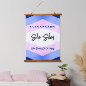 Aangepaste kleurrijke Waterverf Chevron Ze schreef Hangend Wandkleed (Slaapkamer)