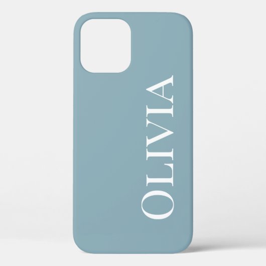 Aangepaste kleuterblauwe, moderne typografie Case-Mate iPhone case (Achterkant)