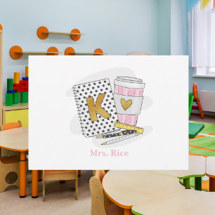 Aangepaste kleuterlerares school notitiekaartje