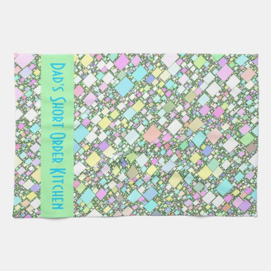 Aangepaste kleuterpasta's Abstract Theedoek (Horizontaal)