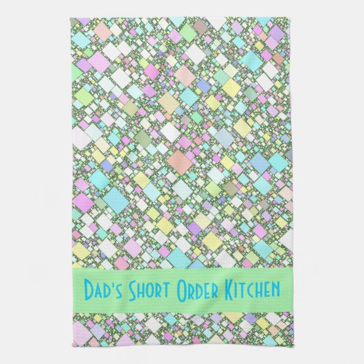 Aangepaste kleuterpasta's Abstract Theedoek (Verticaal)