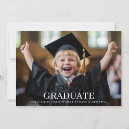 Aangepaste kleuterschool 3 Foto Classic Afstuderen Aankondiging