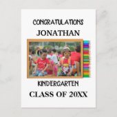 Aangepaste kleuterschool afstuderen krijbordfoto feestdagenkaart (Voorkant)