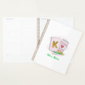 Aangepaste kleuterschool leraar roze stip boek kof planner (Display)