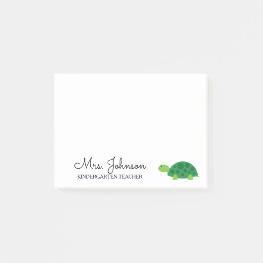 Aangepaste kleuterschool schildpad post-it® notes (Voorkant)