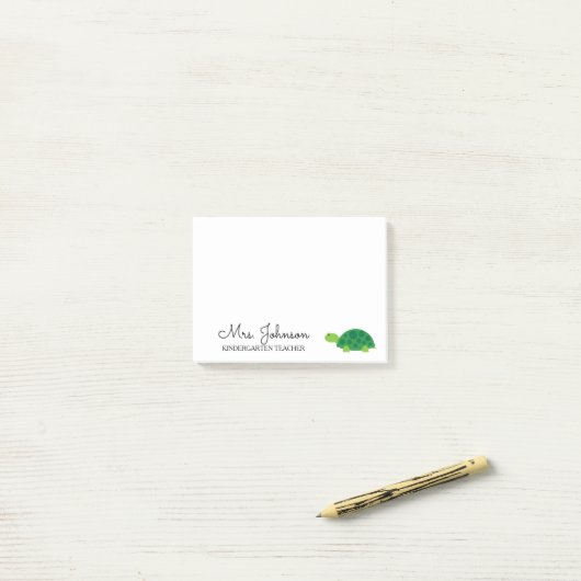 Aangepaste kleuterschool schildpad post-it® notes (Op bureau)