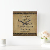 Aangepaste klok "Ik hou van je, een bushel en een  (Huis)