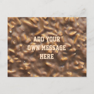 Aangepaste Klompige Chocolade Aangepaste Tekst Briefkaart