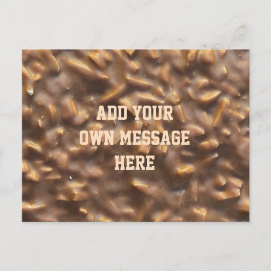 Aangepaste Klompige Chocolade Aangepaste Tekst Briefkaart (Voorkant)