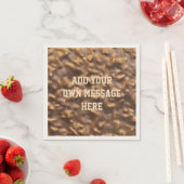 Aangepaste Klompige Chocolade Aangepaste Tekst Servet (Insitu)