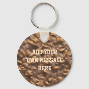 Aangepaste Klompige Chocolade Aangepaste Tekst Sleutelhanger