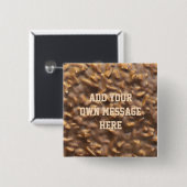 Aangepaste Klompige Chocolade Aangepaste Tekst Vierkante Button 5,1 Cm (Voorkant /achterkant)