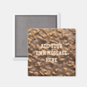 Aangepaste Klompige Chocoladereep Aangepaste Tekst Magneet (Voorkant / Achterkant)