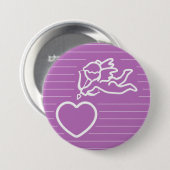 Aangepaste knop Cupid Strikes Ronde Button 7,6 Cm (Voorkant /achterkant)