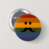 Aangepaste knop Mustache Pride Ronde Button 5,7 Cm (Voorkant /achterkant)