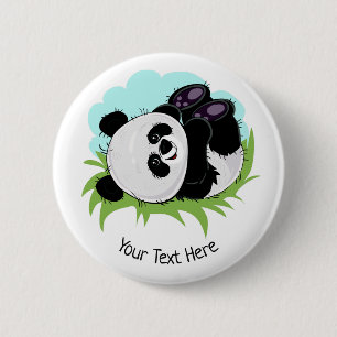 Aangepaste knop Panda aandrukken Ronde Button 5,7 Cm
