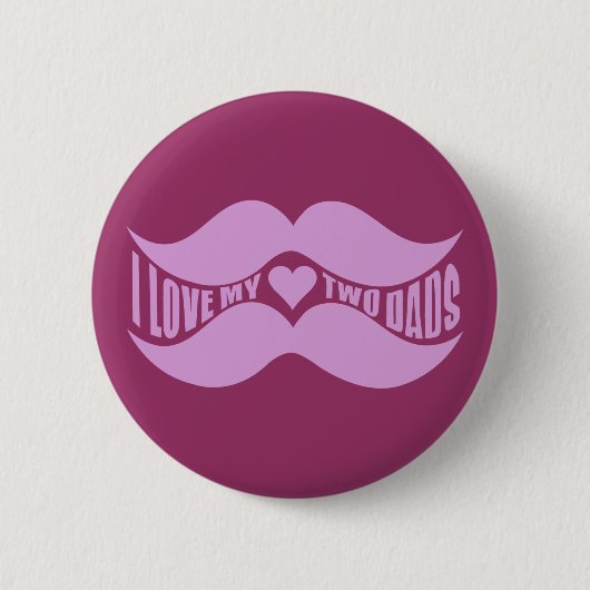 Aangepaste knop Roze Mustaches Ronde Button 5,7 Cm (Voorkant)