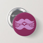 Aangepaste knop Roze Mustaches Ronde Button 5,7 Cm (Voorkant /achterkant)
