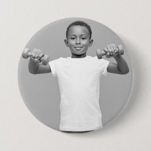Aangepaste knop voor fotosporten/pin ronde button 7,6 cm